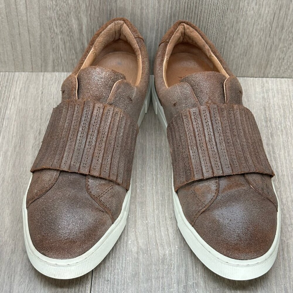 Frye Shoes Womens 8M Ivy Gore Leather Casual Slip On Sneakers Brown 3470375-CHO - Picture 3 of 11